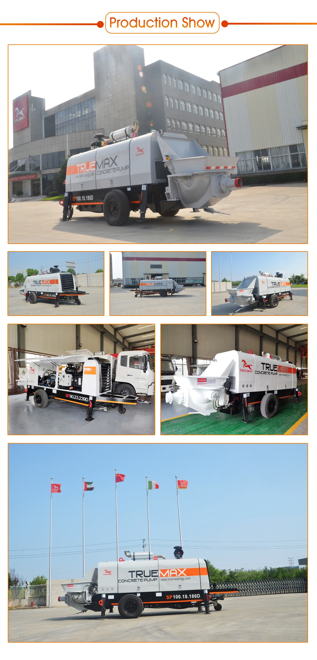 Factory Price 50m3/H 80m3/H 90m3/H Concrete Pump