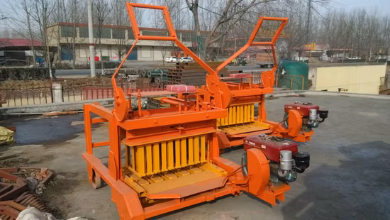 Qmy4-45D ポータブルモバイルコンクリートブロック製造機、ディーゼルエンジン付き、マレーシア用中空固体レンガ製造機